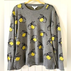 Time and Tru Lemon Sweater XL